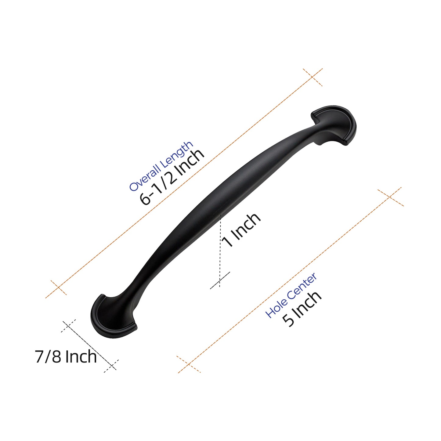 Ravinte Solid Rounded Foot Arch Kitchen Cabinet Handles Matte Black Curved Cabinet Pulls Black Drawer Pulls Kitchen Cabinet Hardware Kitchen Handles for Cabinets Drawer Handles