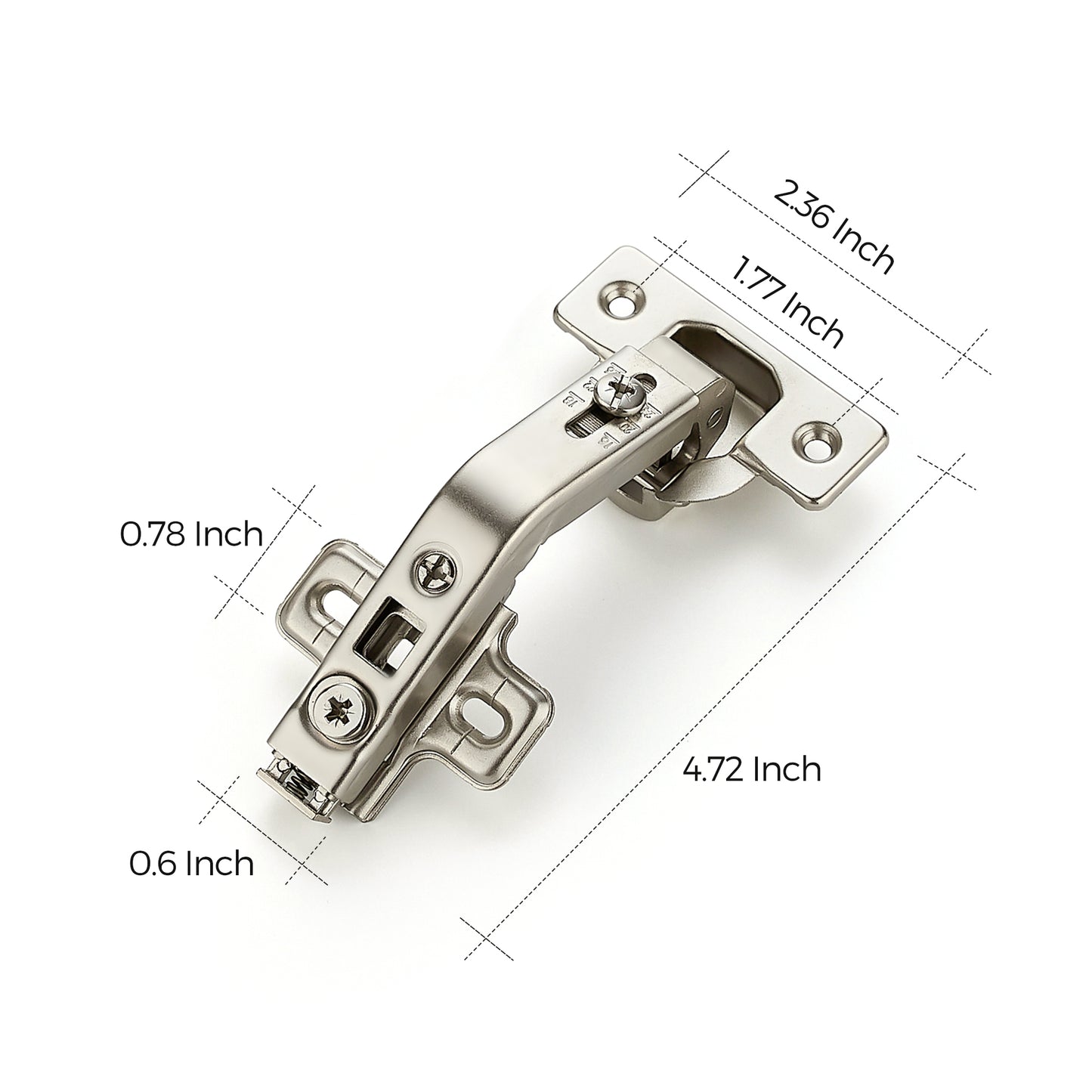 Hydraulic Adjustable Kitchen Cabinet Hinges Compatible with Lazy Susan Corner Kitchen Cabinets, Full Overlay Face Frame Concealed Kitchen Hidden Corner Cabinet Hardware for Folded Door and Cupboard