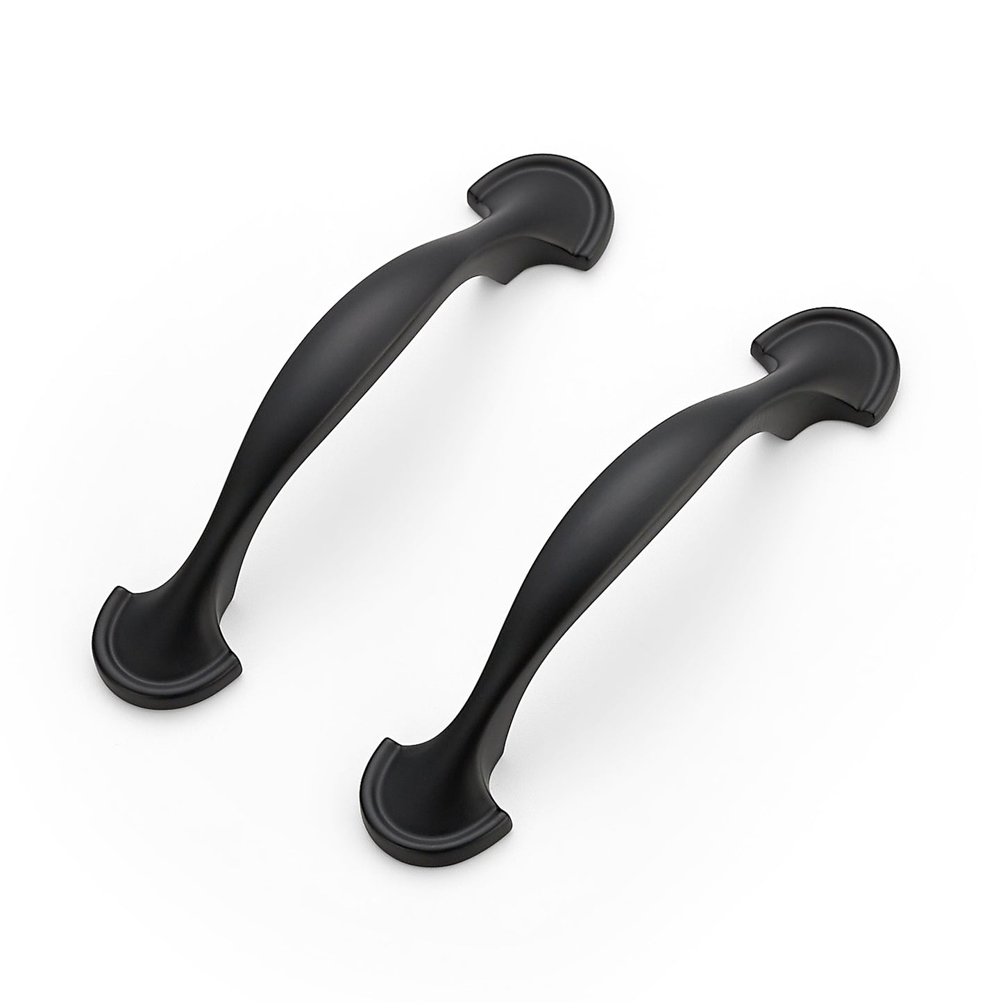 Ravinte Solid Rounded Foot Arch Kitchen Cabinet Handles Matte Black Curved Cabinet Pulls Black Drawer Pulls Kitchen Cabinet Hardware Kitchen Handles for Cabinets Drawer Handles