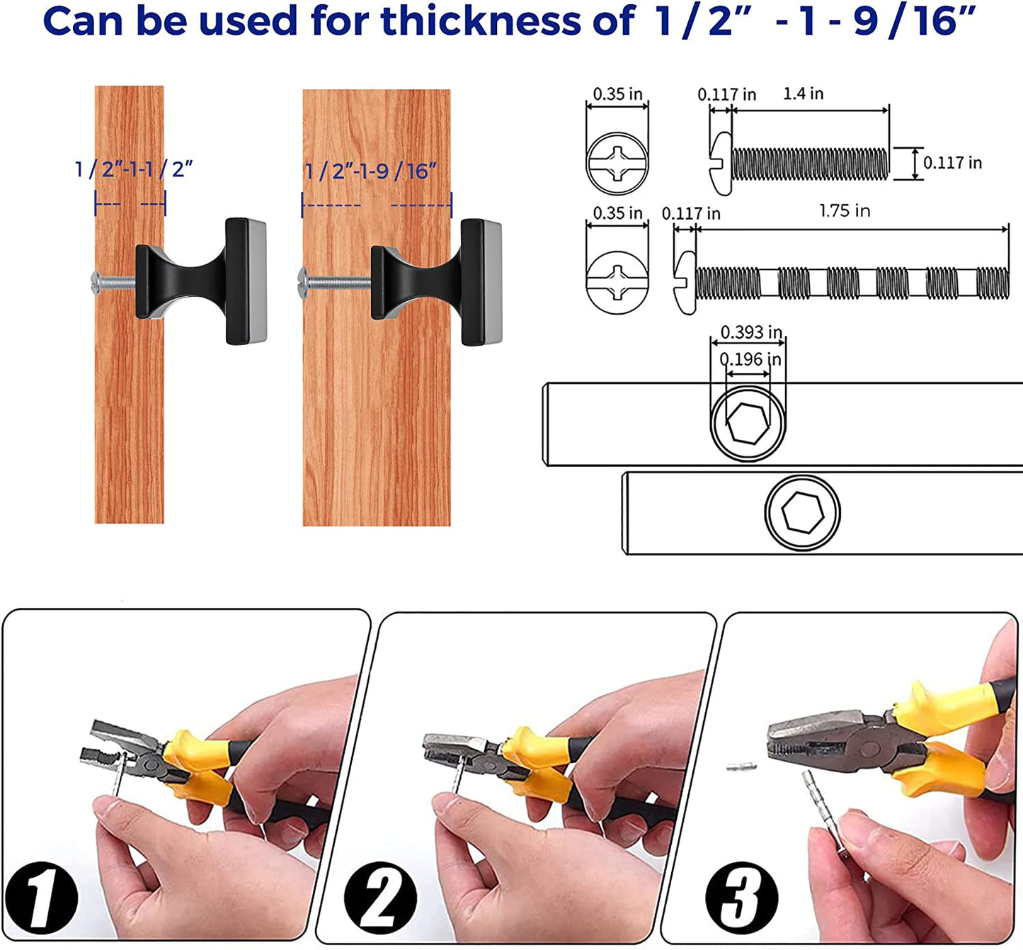 Cabinet Knobs Square Knobs for Cabinets and Drawers Cabinet Hardware Kitchen Cabinet Knobs…