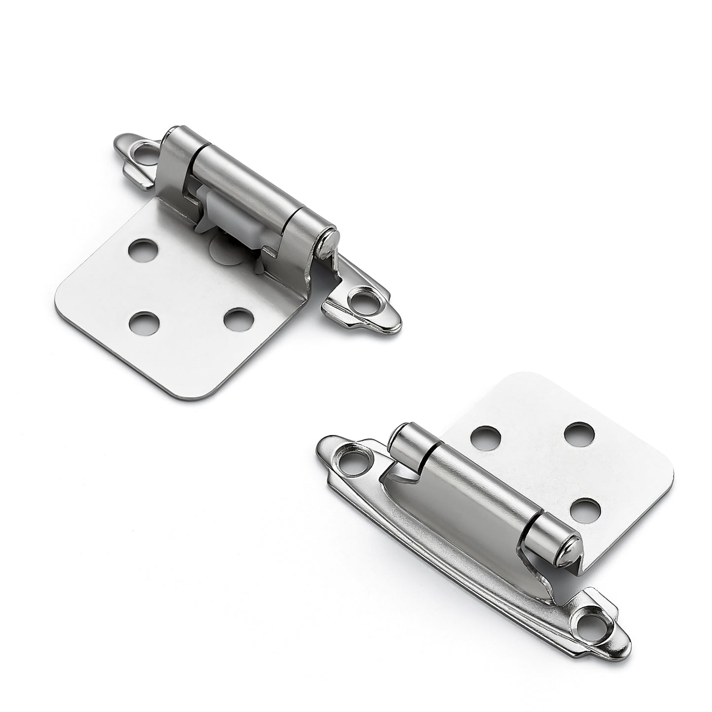 Ravinte 1/2 inch Overlay Cabinet Hinges Polished Chrome Semi-Concealed Cupboard Hinges Face Frame Mount Cabinet Door Hinges Kitchen Cabinet Hinges Self Closing Cabinet Hinges