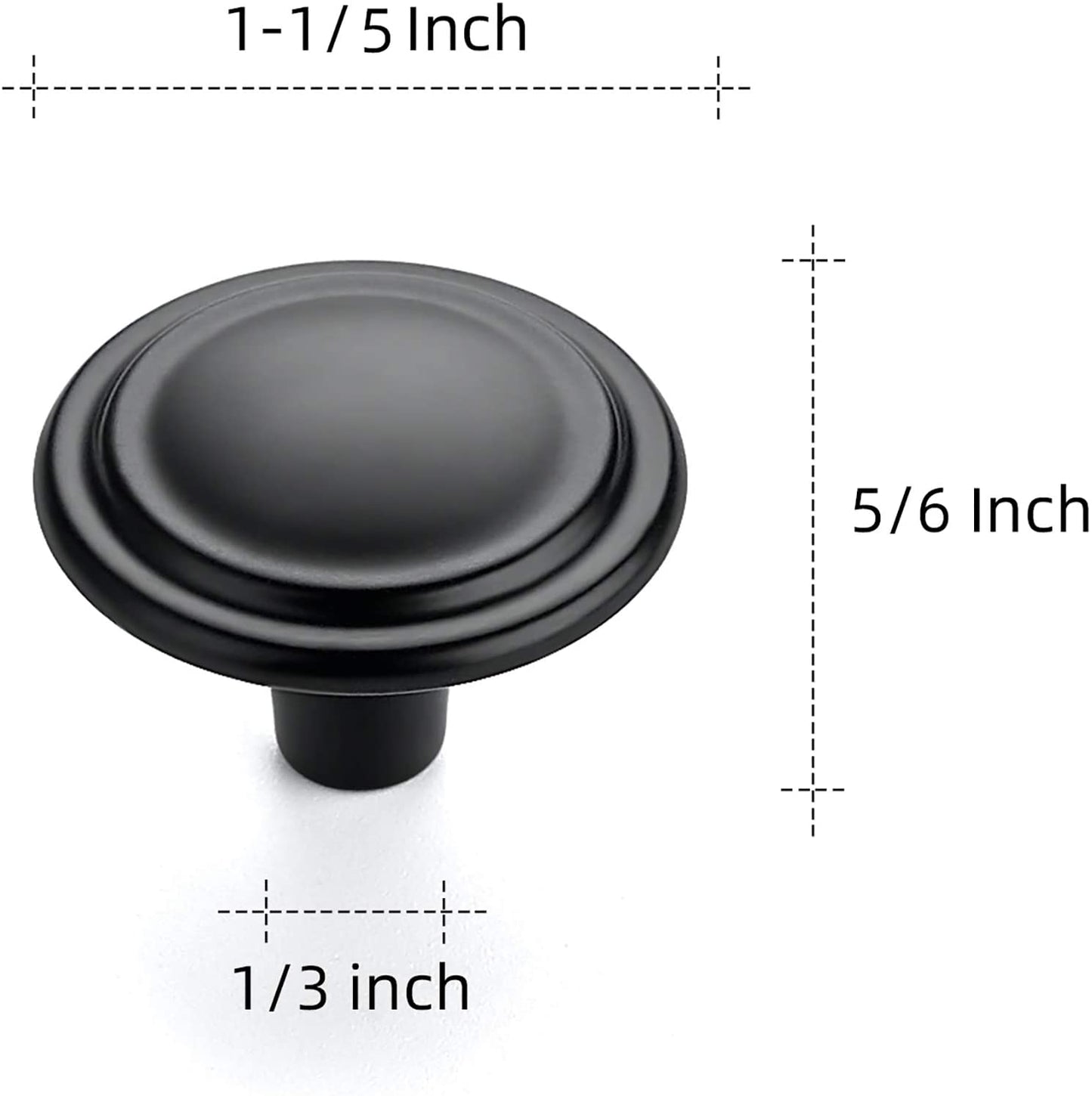 Ravinte 1-1/5 inch Matte Black Zinc Cabinet knobs Kitchen Cabinet Knobs Drawer Knobs Dresser Knobs Drawer Pulls Cabinet Door Knobs Dresser Drawer Handles Knobs for Dresser Drawers…